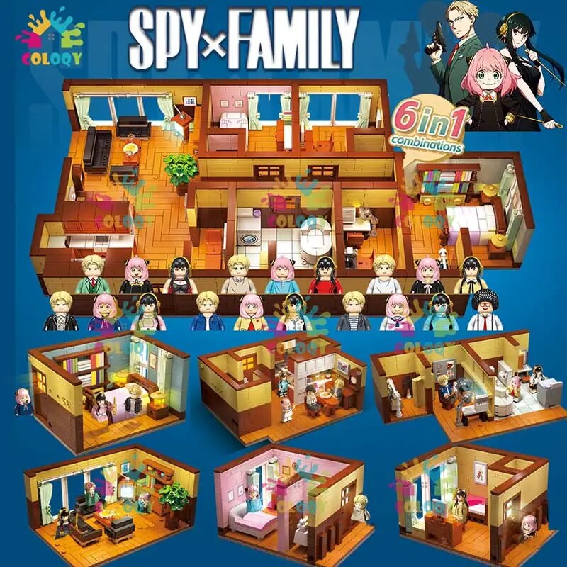 Anime Spy x Family Living Room Building Blocks