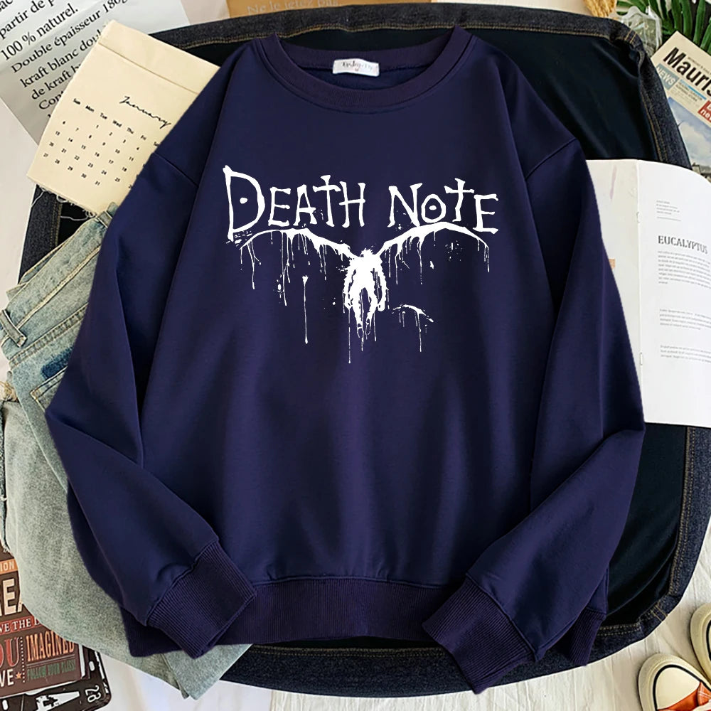 Death Note Long Sleeve Sweatshirt Dark Blue