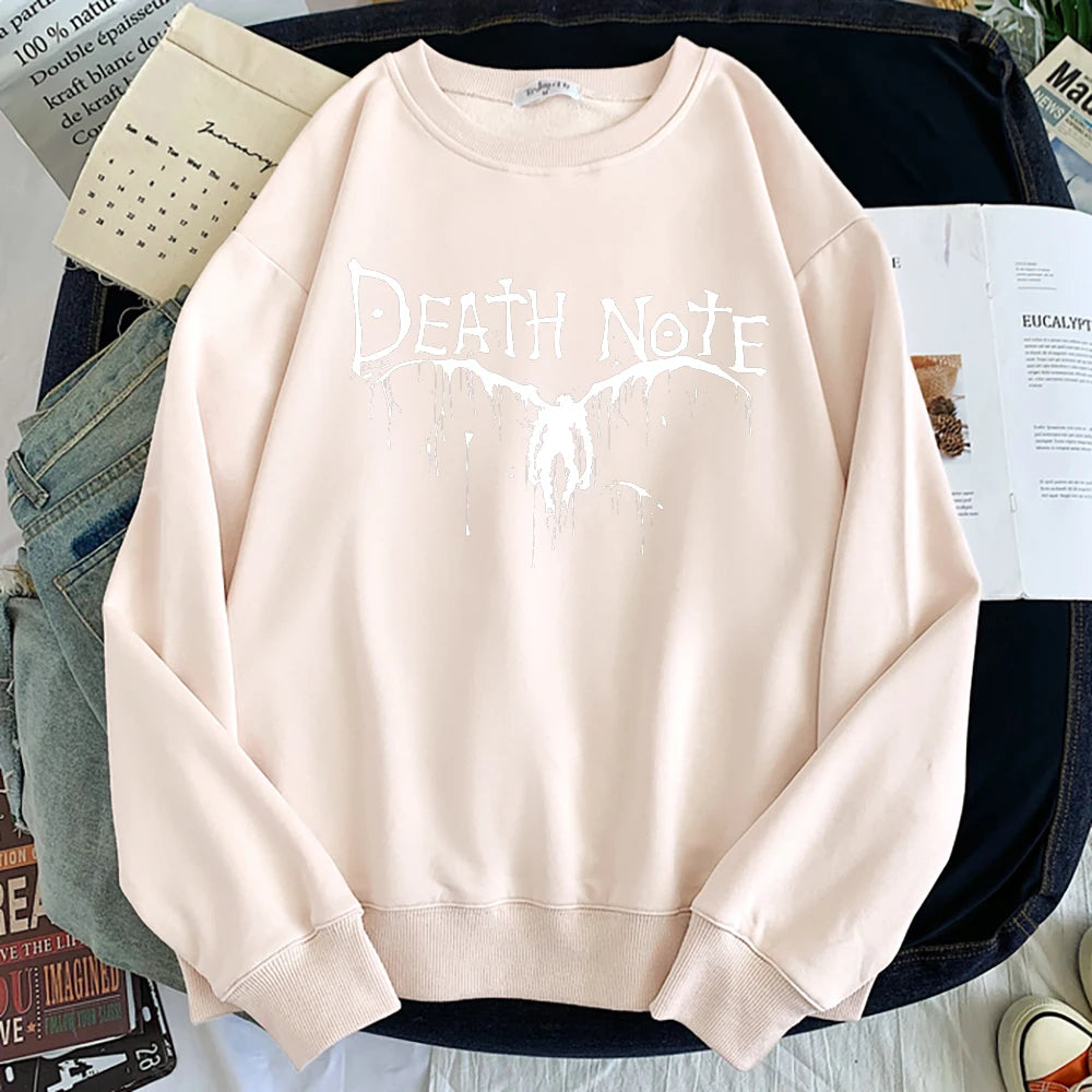 Death Note Long Sleeve Sweatshirt Beige