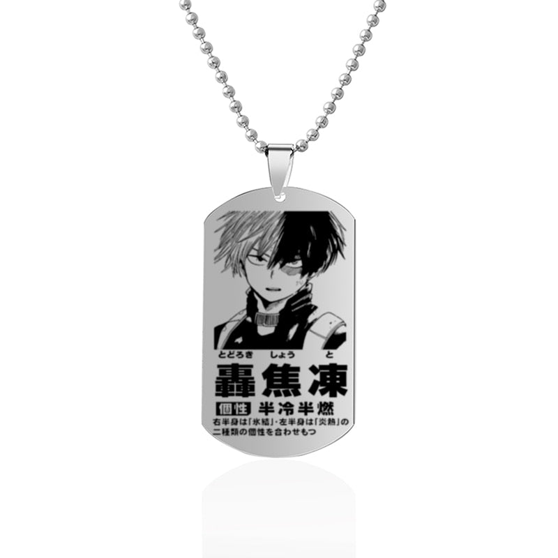 My Hero Academia Anime Dog Tag Necklace S3 Todoroki Shoto