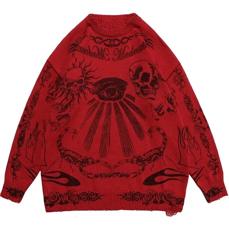 Anime Chainsaw Man Sweater Red