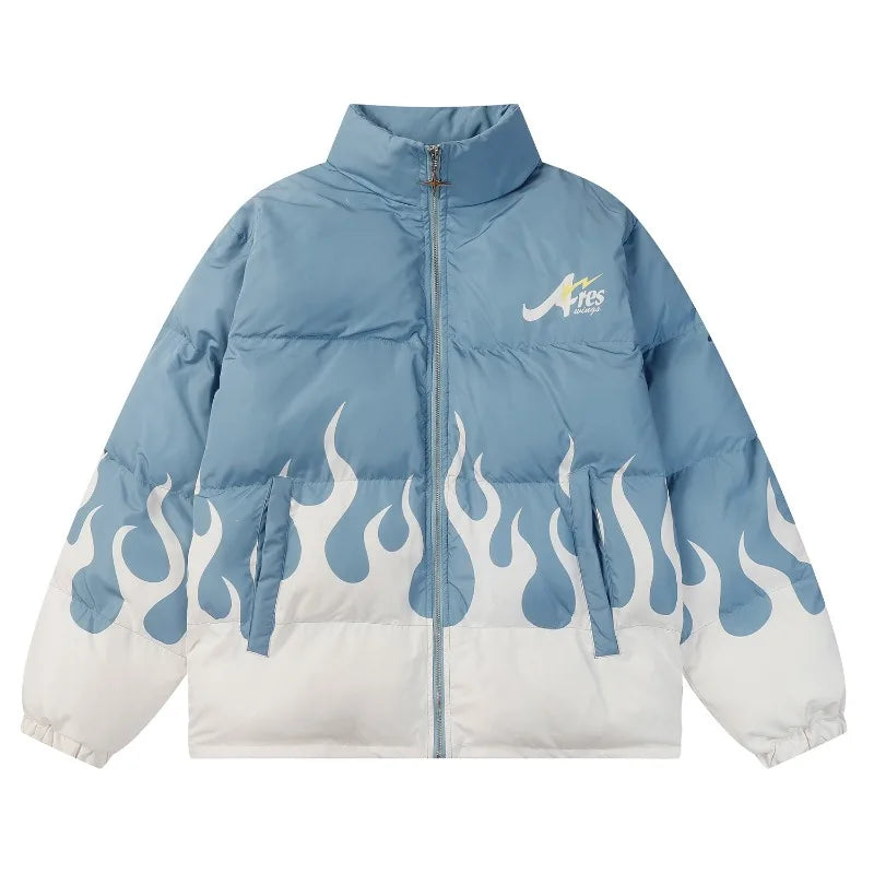 Anime Inverted Flame Jacket Blue