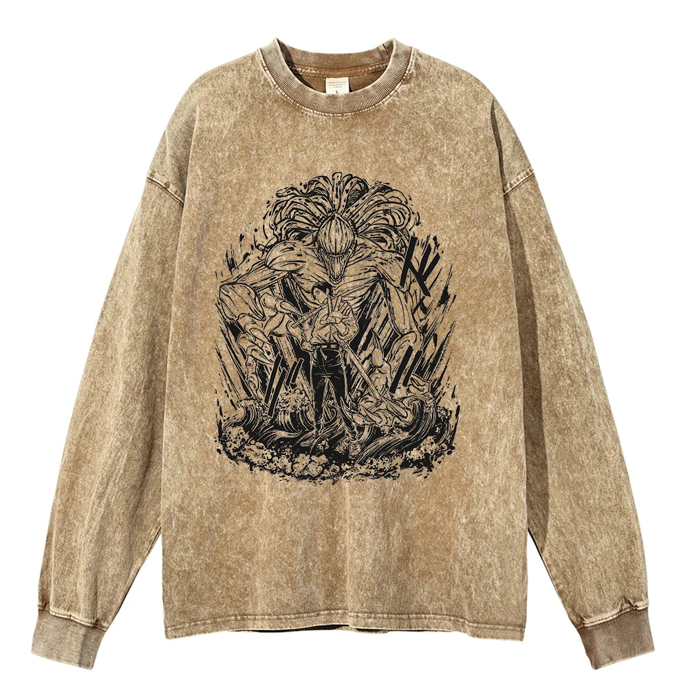 Jujutsu Kaisen Anime Washed Sweatshirt Style 14