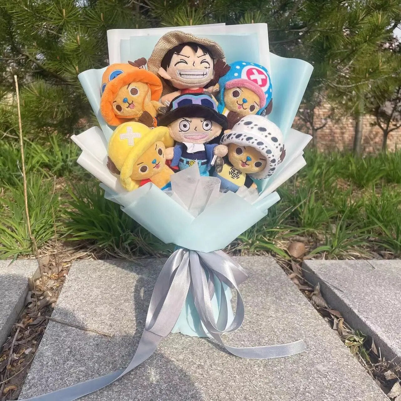One Piece Plush Flower Bouquet | High Quality Anime Figure Bouquet