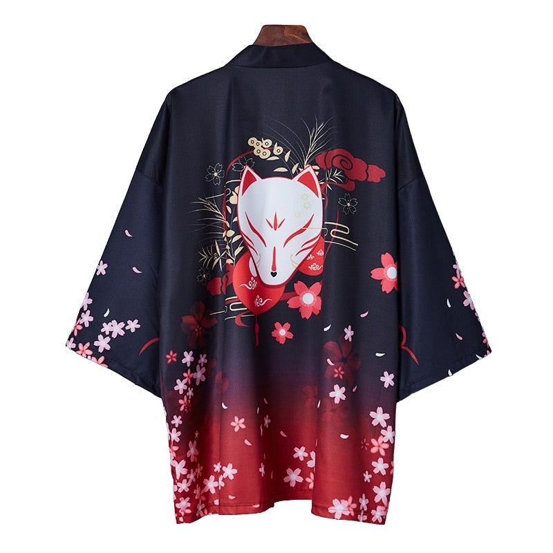 Japanese Wave Anime Kimono Shirt