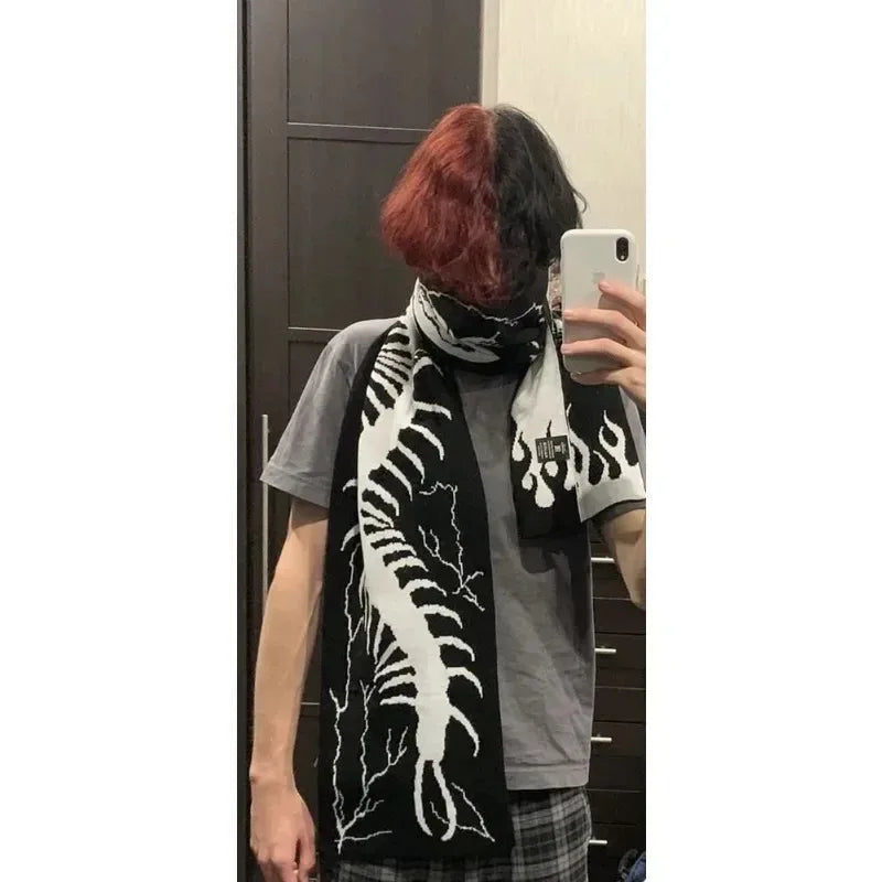 Japanese Centipede knitted scarf
