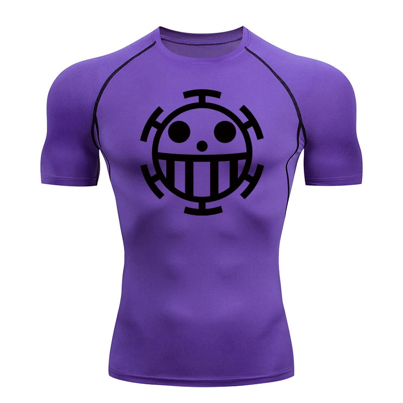 Onepiece Anime Gym Fit Tshirt Purple 1