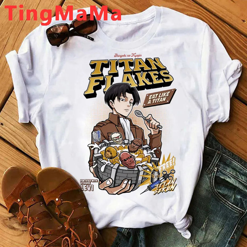 Attack on Titan Levi Shingeki No Kyojin Anime AOT Tshirt T-Shirt