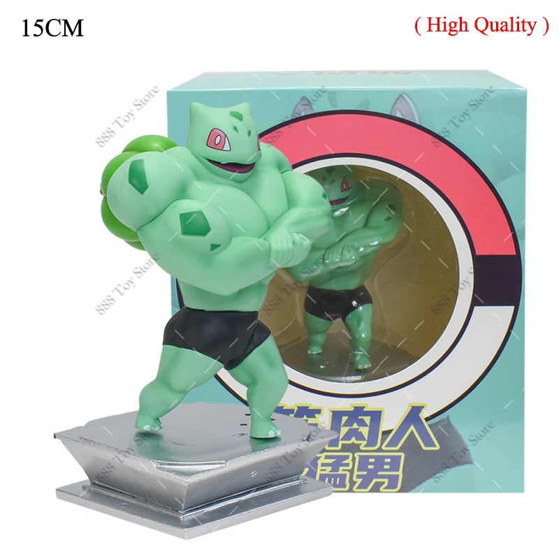 Anime Pokemon Muscle Man Action Figure Bulbasaur with box C