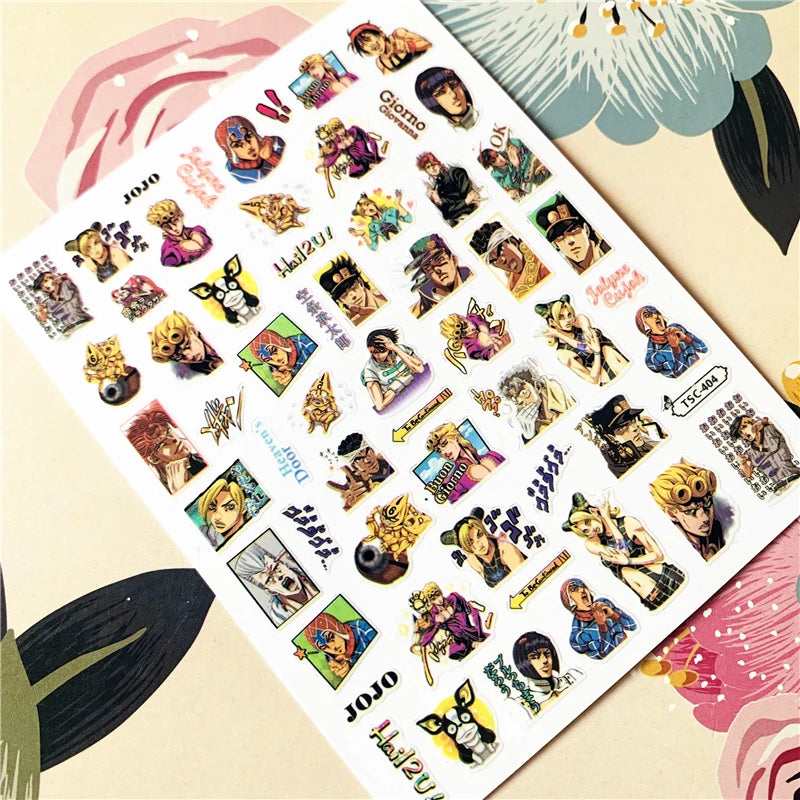 Jojo Bizarre Adventure Anime Acrylic Nails Sticker Style 21