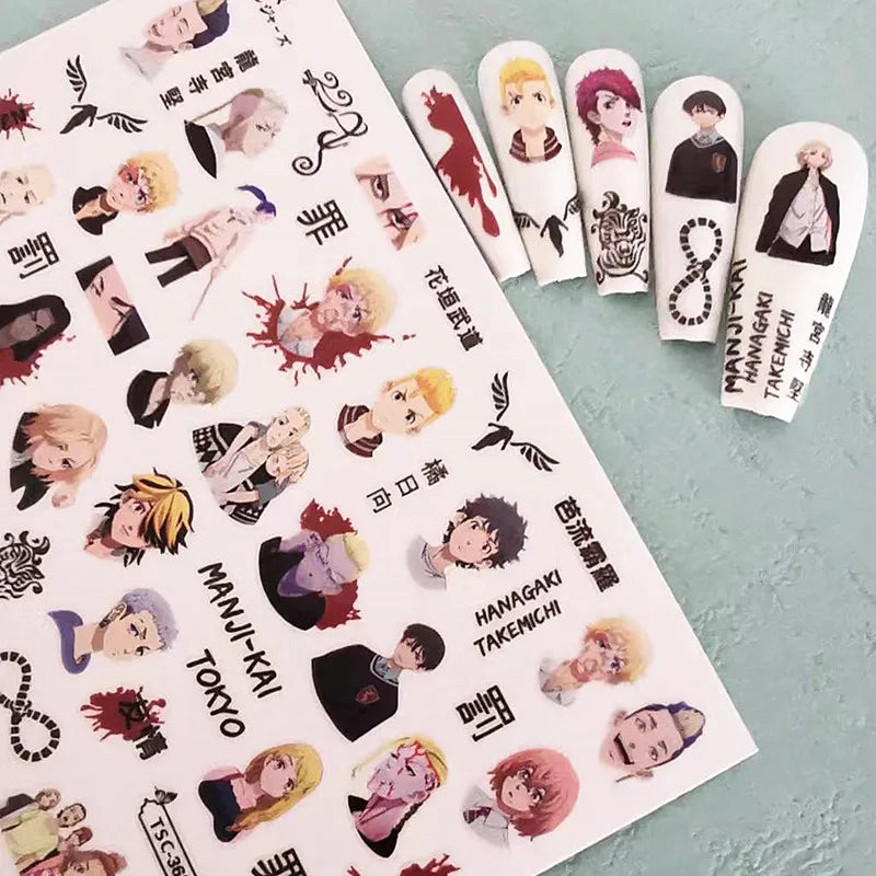 Tokyo Revengers Anime Acrylic Nails Sticker