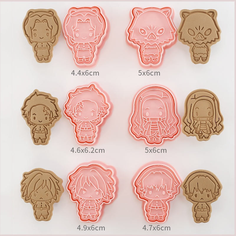 Demon Slayer Anime Cookie Cutter 6Pcs/set 6Pcs B