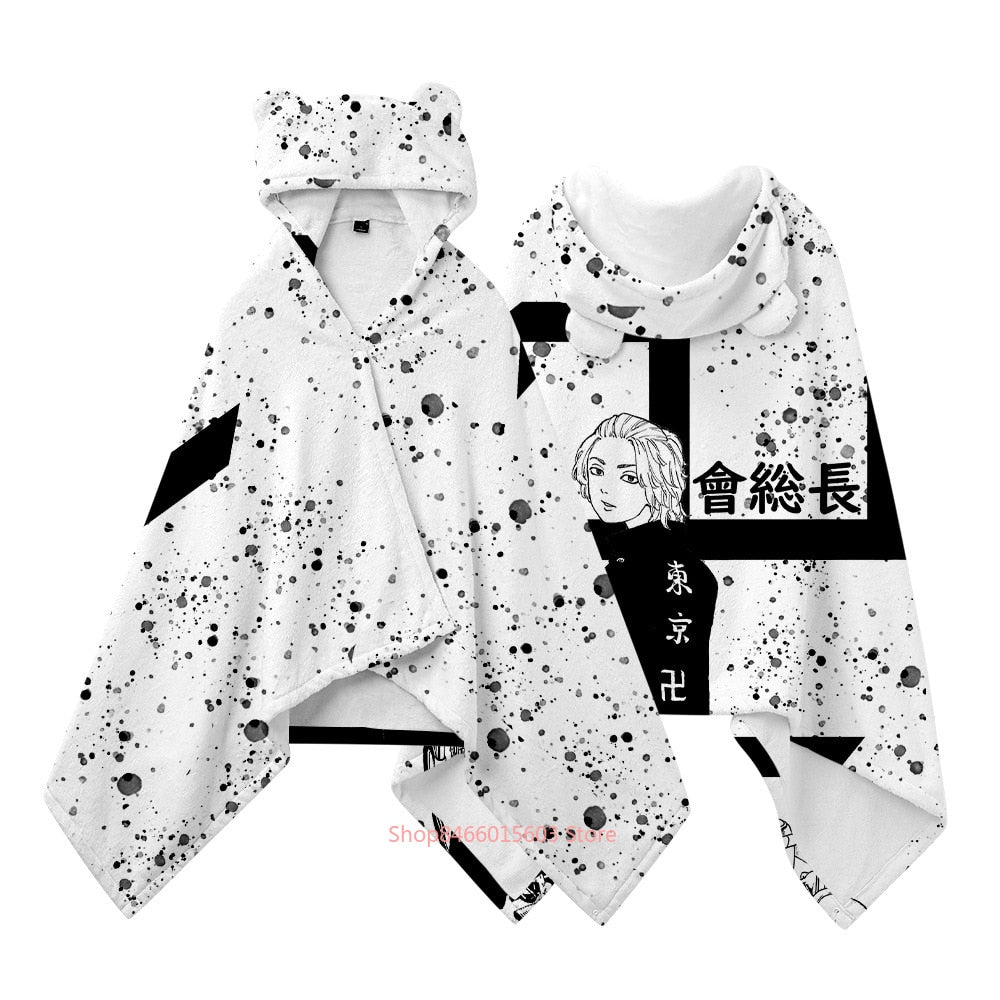 Tokyo Revengers Comfy Blanket Hoodie 4 M (77CMx151CM)