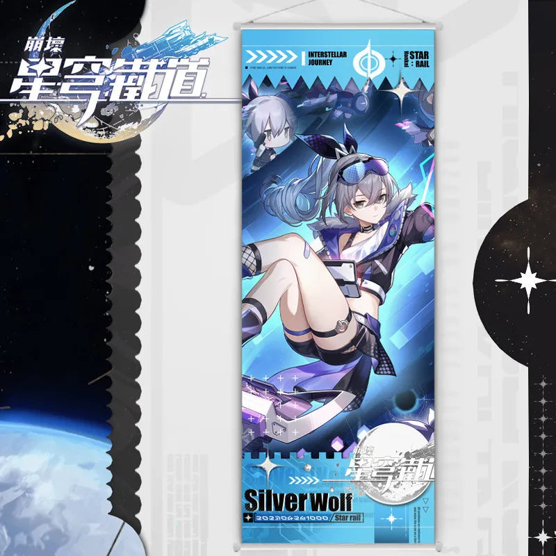 Honkai Star Rail Scroll Canvas Poster Silver Wolf