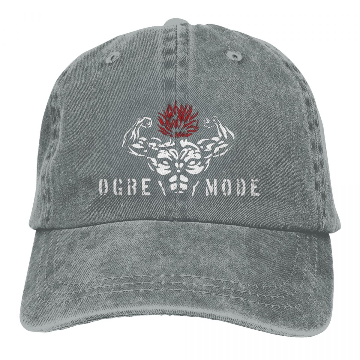 The Ogre Mode Baki Baseball Cap Gray One Size Fits All