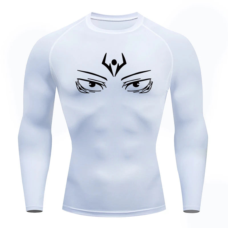 Jujutsu Kaisen Design Gym Fit Tshirt White 2