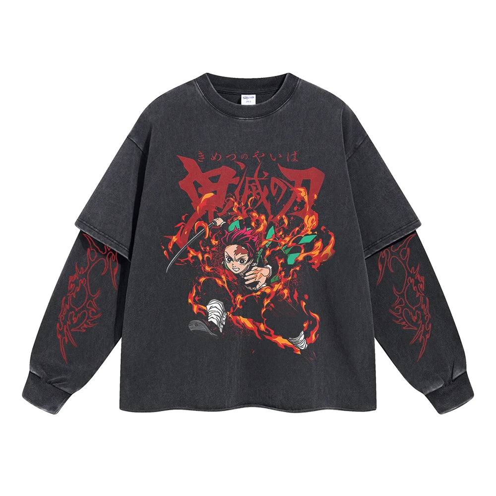 Kimetsu no Yaiba Anime Double Layer Sweatshirt