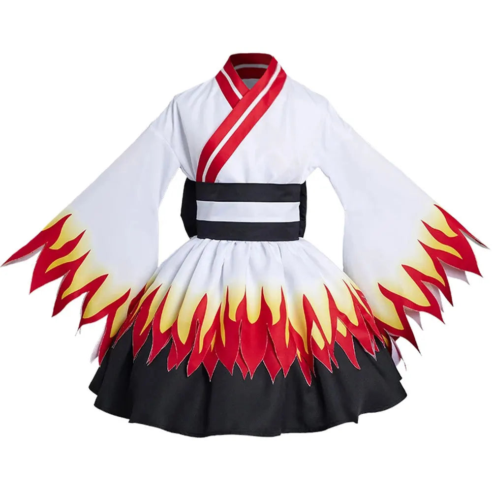 Demon Slayer Rengoku Kyoujurou Female Cosplay Costume Rengoku Kyoujurou