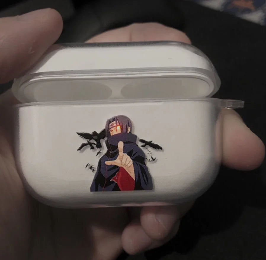 Anime Naruto Transparent Airpods Case Itachi 2