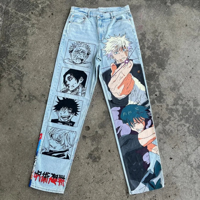 Jujutsu Kaisen Anime Jeans Gojo