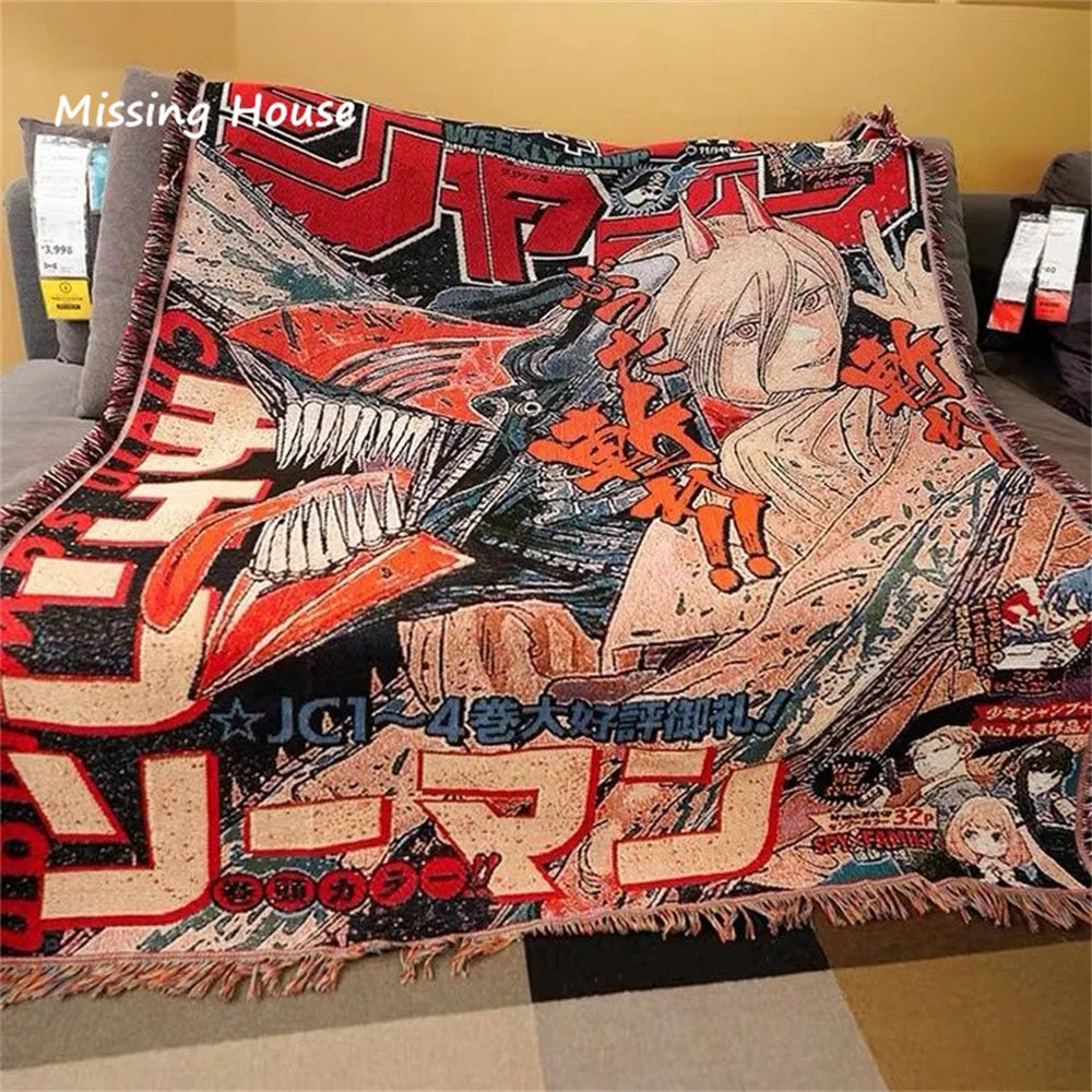 JOJO's Bizarre Adventure Anime Woven Rug 130x160cm Chainsaw Man