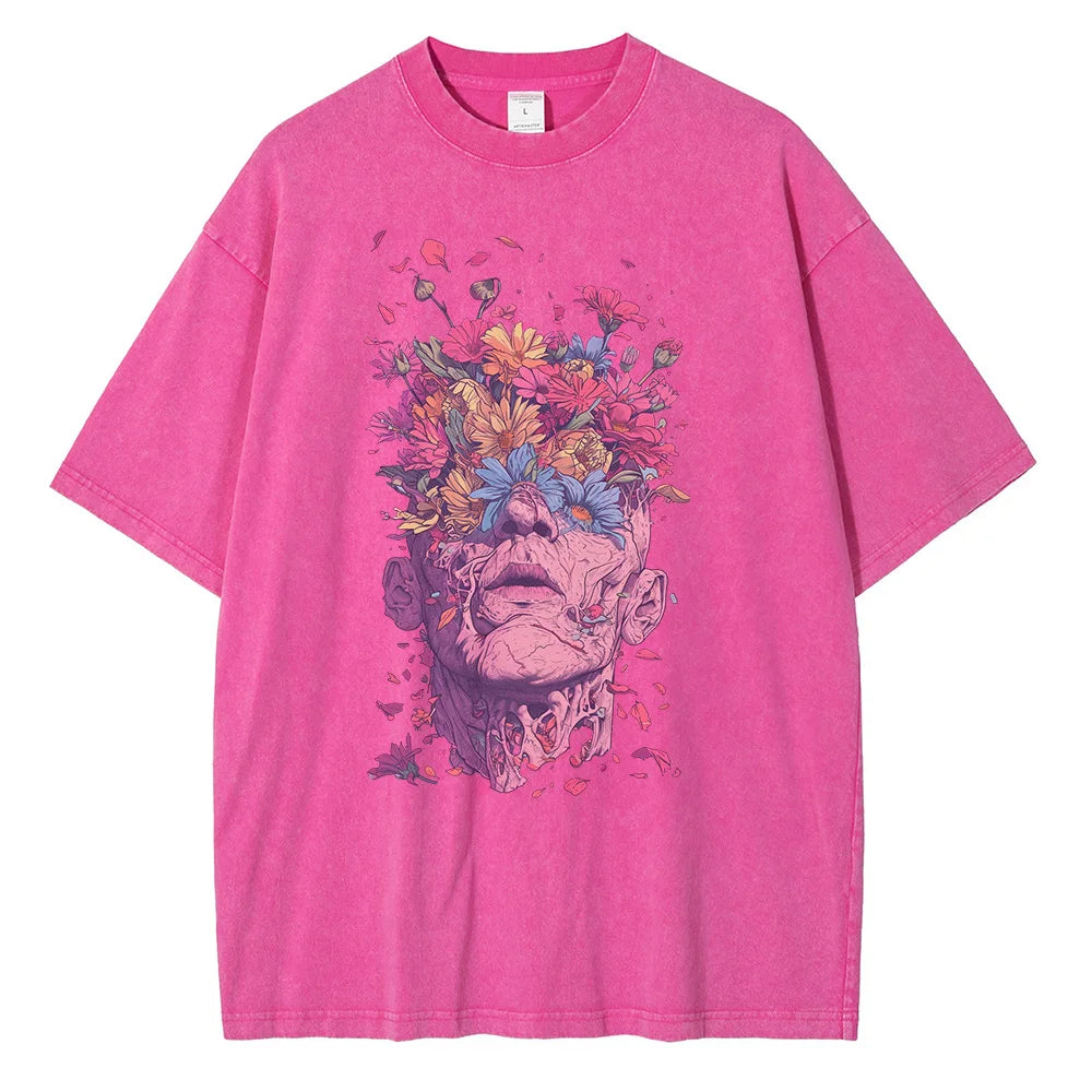 Anime Flowerboy Vintage Tshirt Rose Red