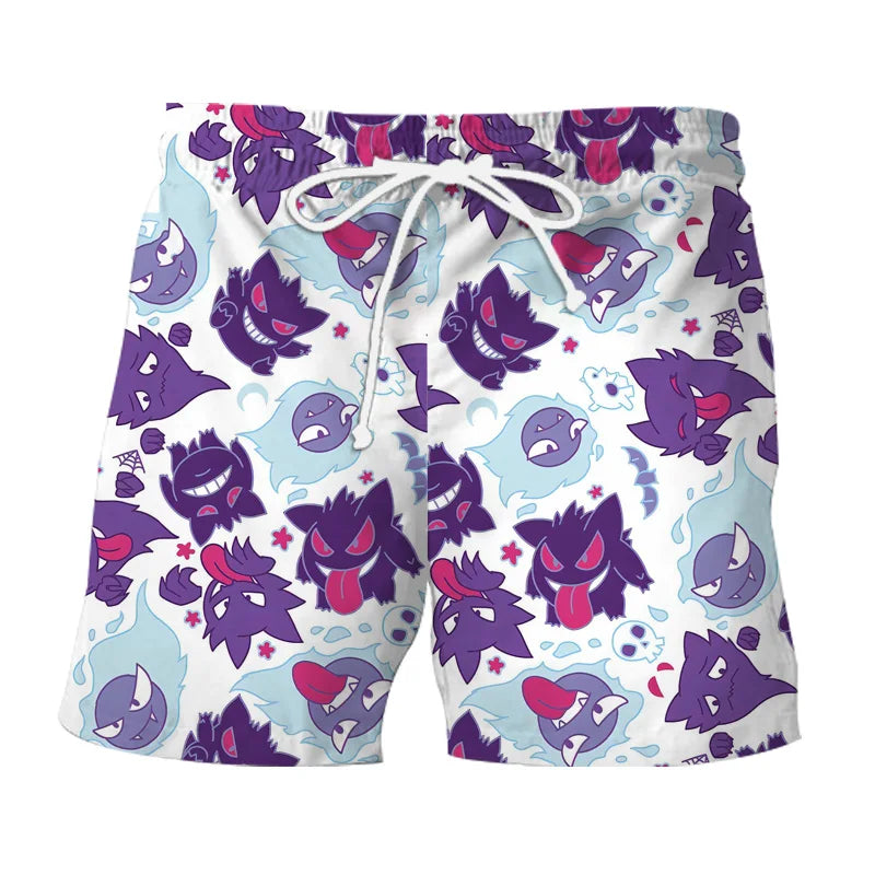 Pokemon Pikachu Gengar Shirt Shorts Set Style 3