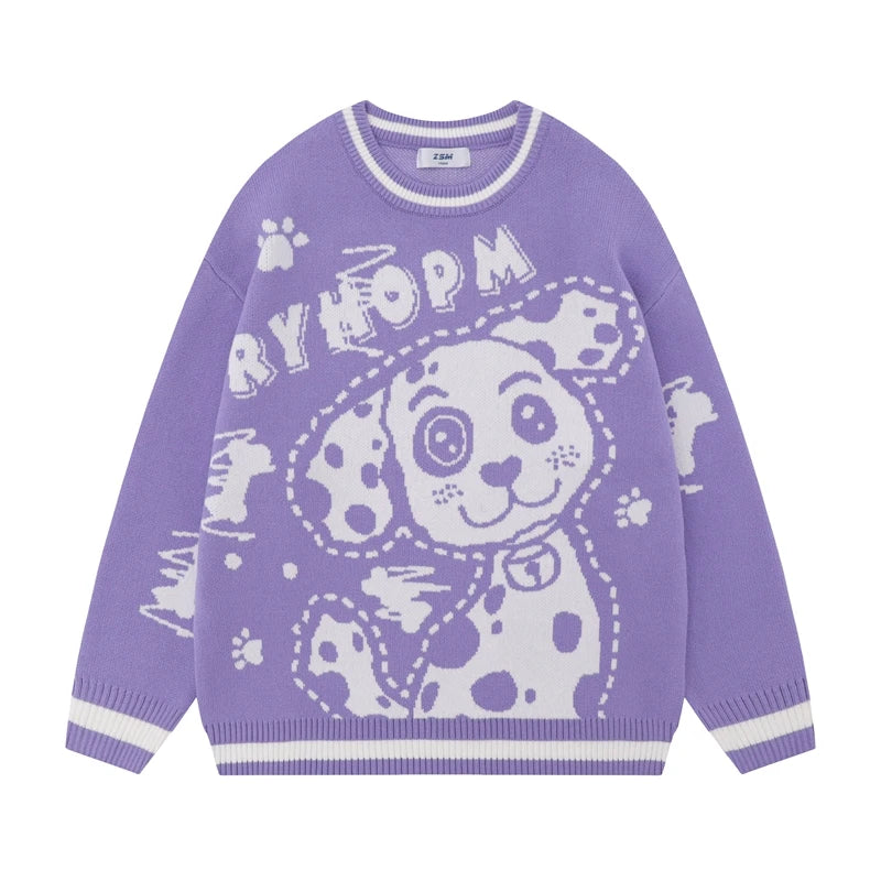 Japanese Design Pullover Sweater Lavender