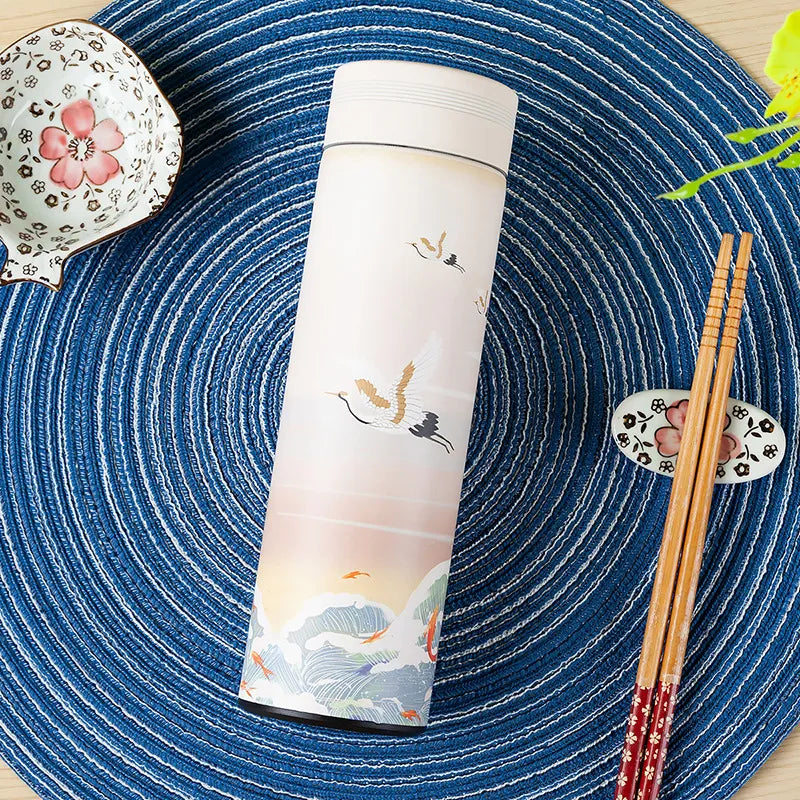 Japanese Style Anime Tumbler Cup WHITE 500ml