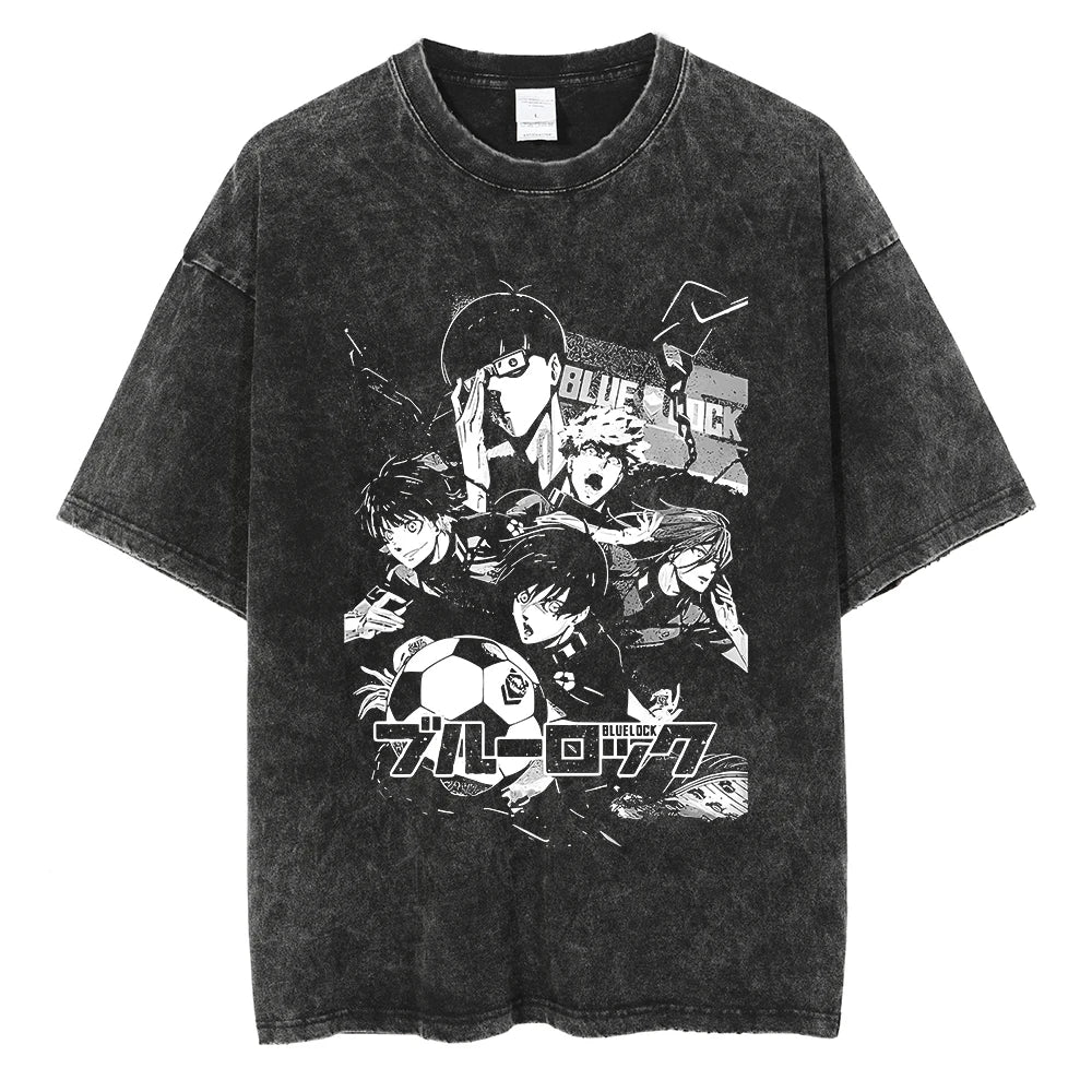 Bluelock Anime Vintage Tshirt Black 7