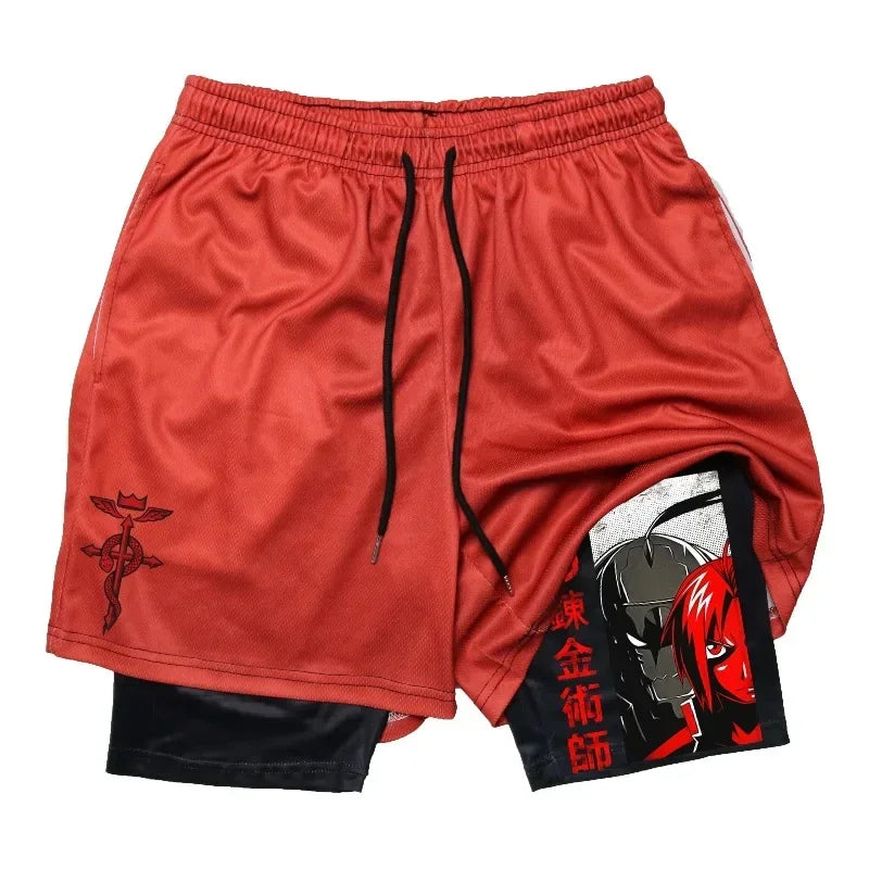 Fullmetal Alchemist 2 in 1 Double Layer Shorts Style 15