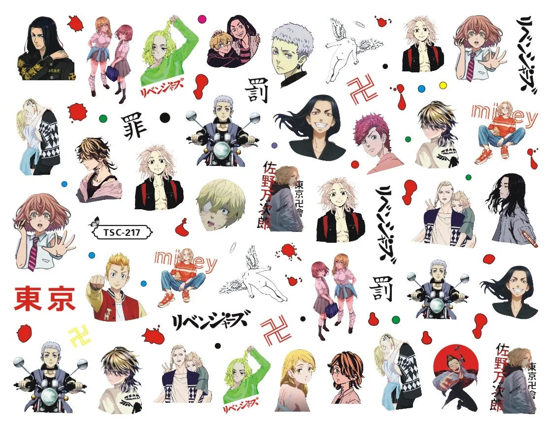 Tokyo Revengers Manga Acrylic Nails Sticker Style 16