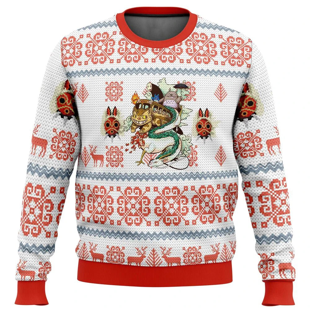 Studio Ghibli Ugly Christmas Sweater Style 2