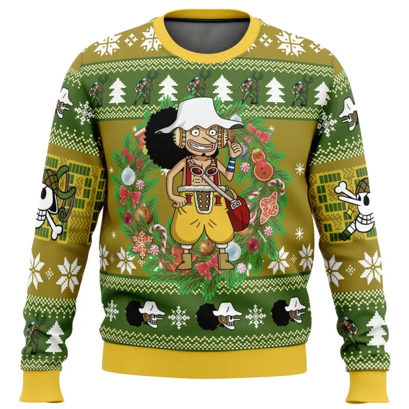 Luffy Gear 5 Sun God Ugly Christmas Sweater