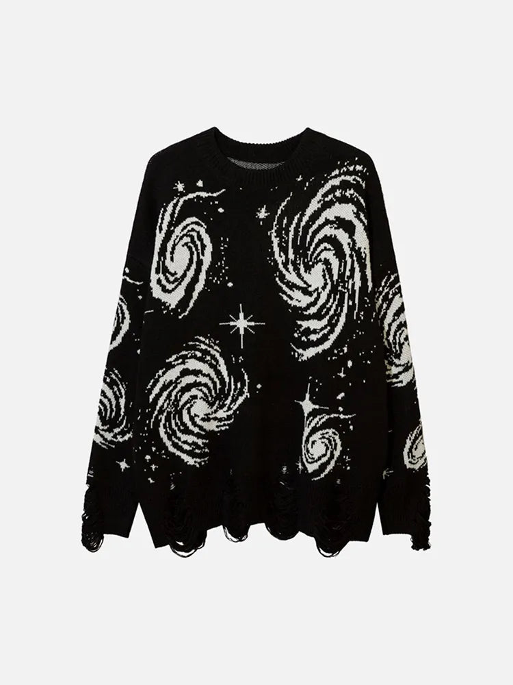 Japanese Anime Sweater Black