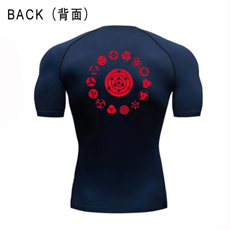 Naruto Gym Fit Tshirt navy blue4