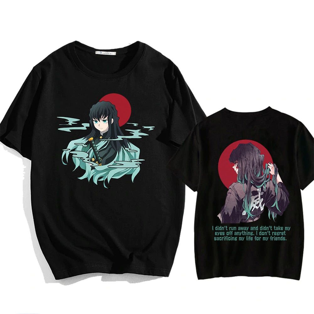 Demon Slayer Muichiro Tokito Anime T-Shirt black6