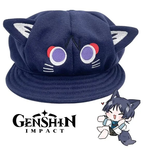 Genshin Impact Anime Hat Blue