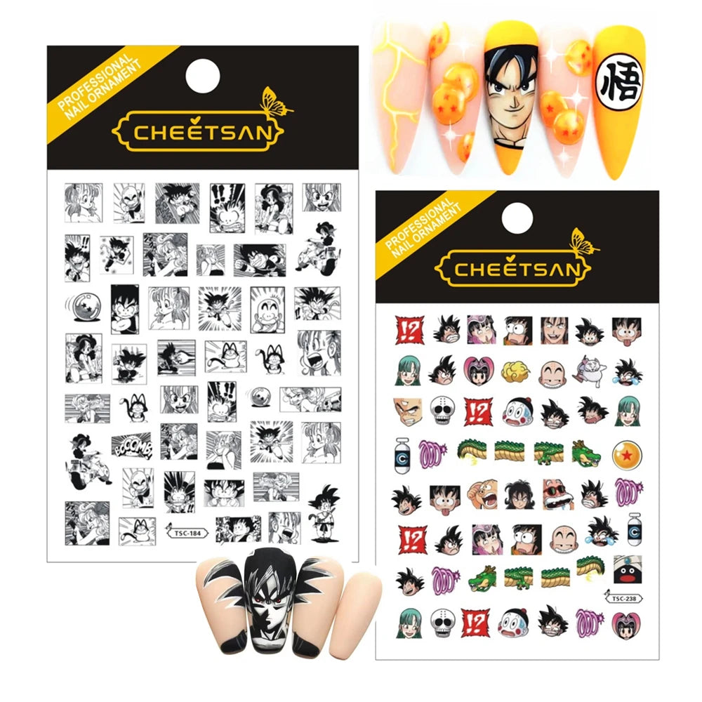 Dragonball Anime Acrylic Nails Sticker