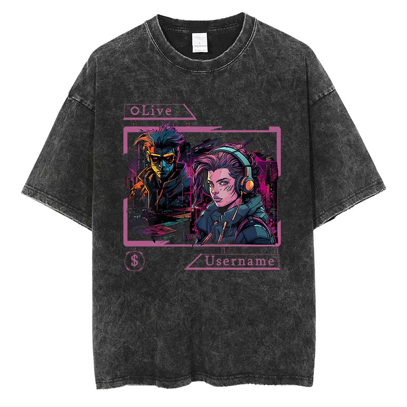 Cyber Punk LUCY Vintage T Shirt Style 2