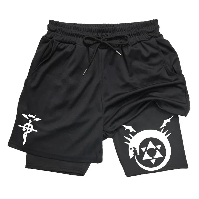 Anime Fullmetal Alchemist Gym Workout Shorts Style 2