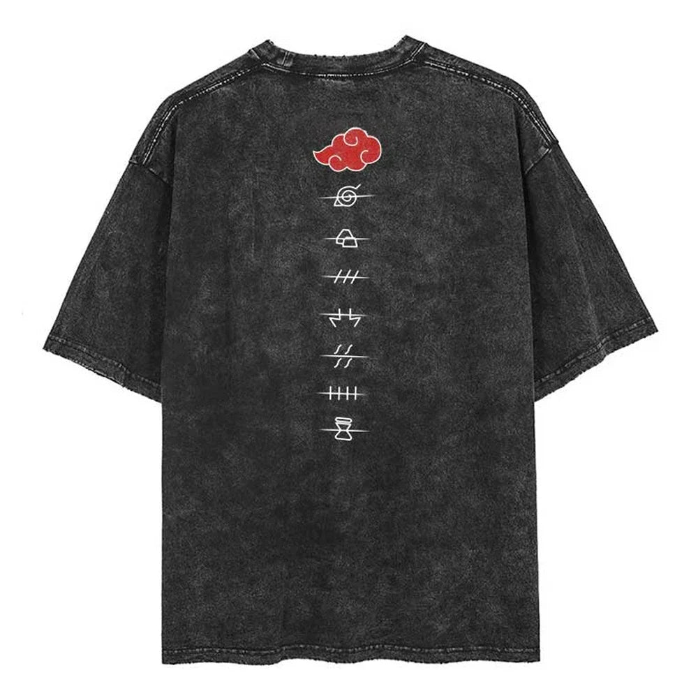 Sasuke Akatsuki Swoosh Vintage Tshirt