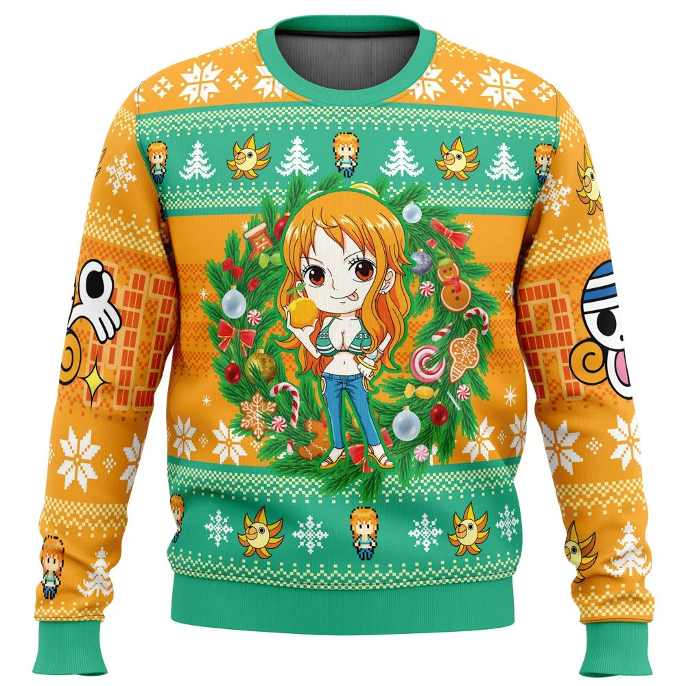 Luffy Gear 5 Sun God Ugly Christmas Sweater Style 10