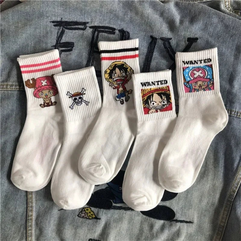 One Piece 5Pair Anime Socks Set