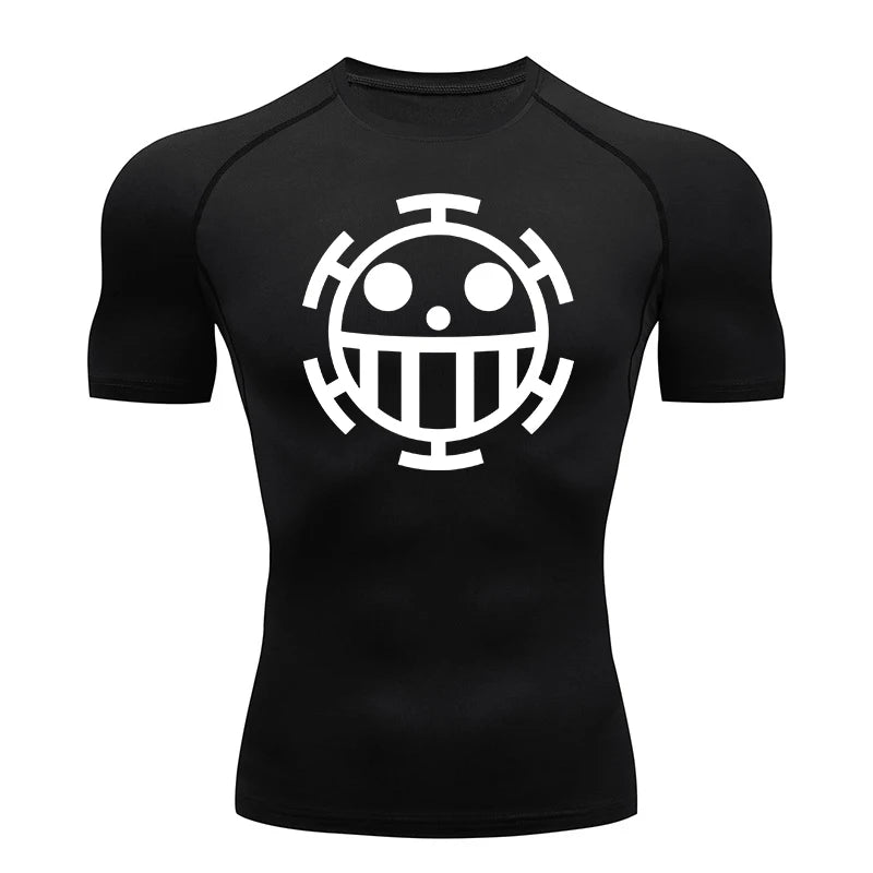 Onepiece Anime Gym Fit Tshirt Black 1