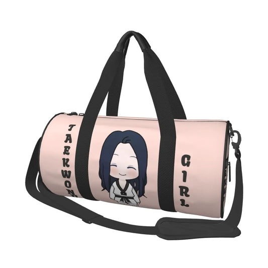 Kawaii Taekwondo Girl Duffle Bag As Picture