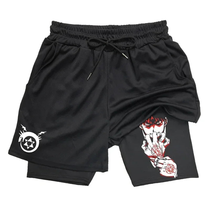 Fullmetal Alchemist 2 in 1 Double Layer Shorts Style 6