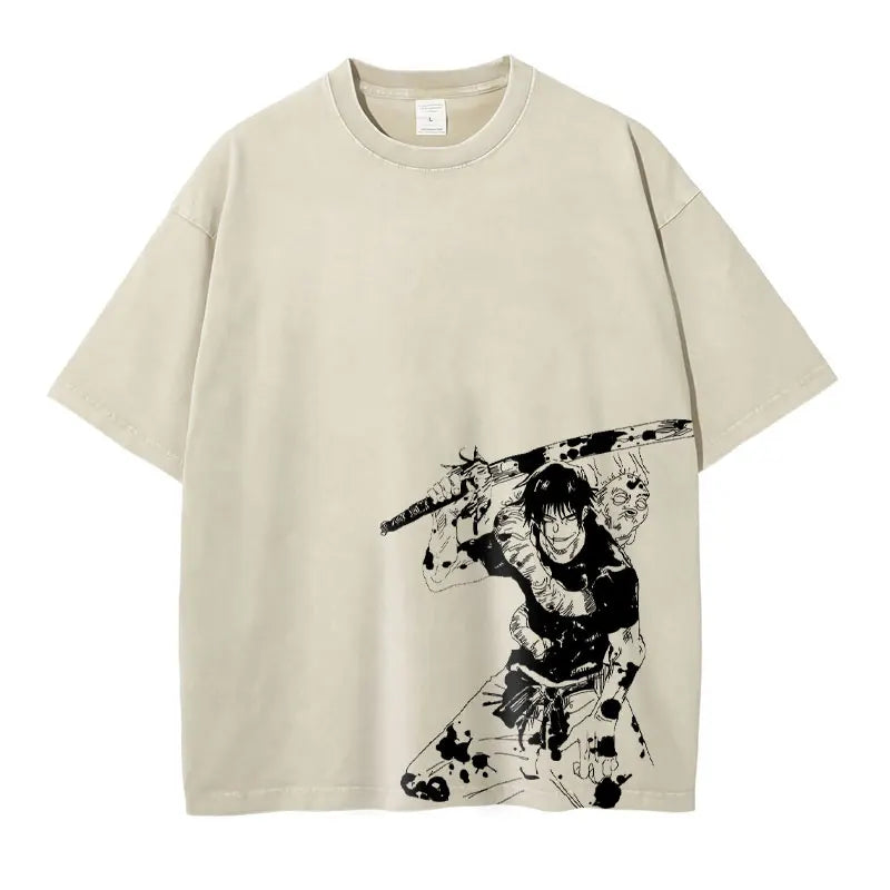 Zenin Maki Jujutsu Kaisen Washed Tshirt Style 3