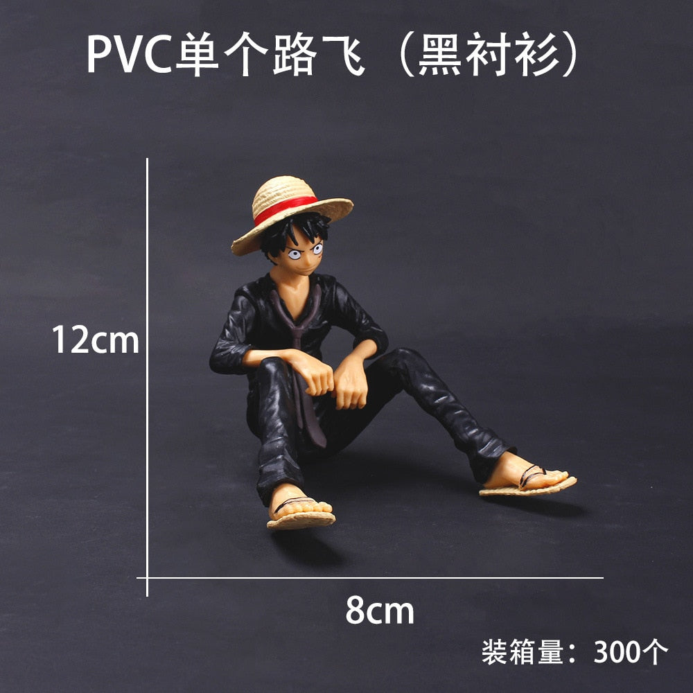 One Piece Luffy Action Figure Sitting Position Black