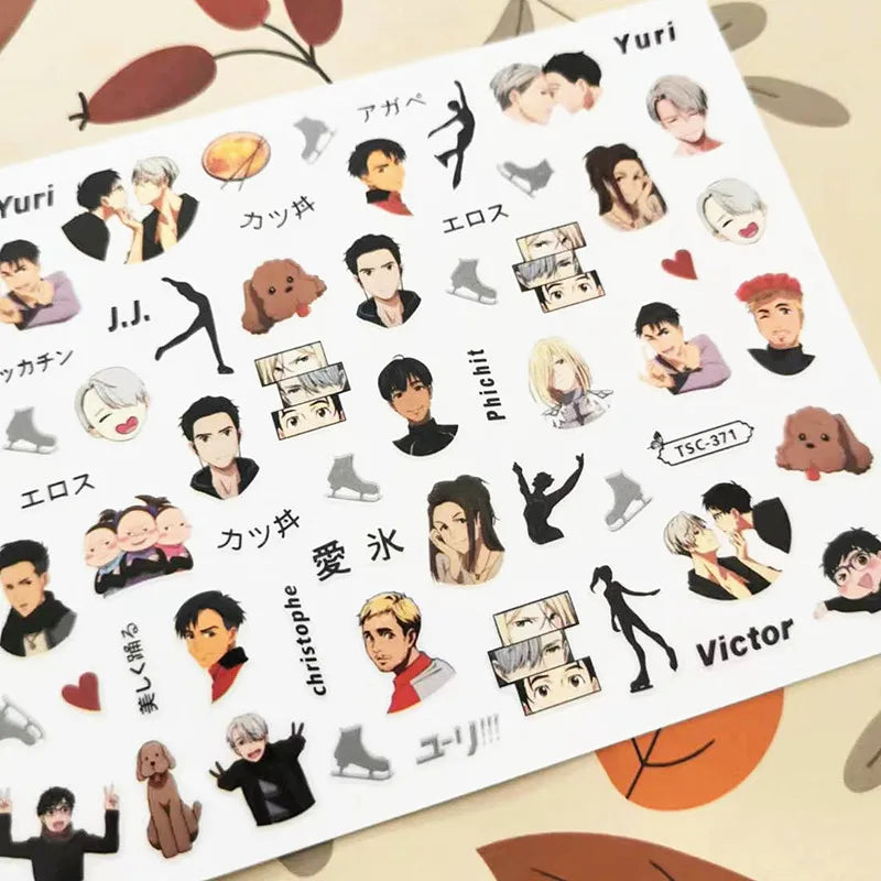 Attack On Titan Anime Acrylic Nails Sticker